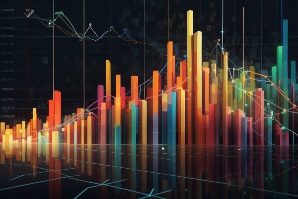 Visualize success an abstract representation of market.